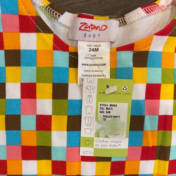 NWT Zutano Baby Pixelate Swing Tee 24 months - Picture 3 of 4